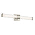 Kichler Laurene 26.5 Inch Linear Bath Bar Medium LED with Clear Fluted Glass in Black Model: 55196BKLED
