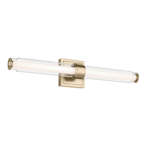 Kichler Laurene 26.5 Inch Linear Bath Bar Medium LED with Clear Glass in Black Model: 55238BKLED