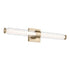 Kichler Laurene 26.5 Inch Linear Bath Bar Medium LED with Clear Glass in Black Model: 55238BKLED