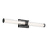 Kichler Laurene 31 Inch Linear Bath Bar Large LED with Clear Fluted Glass in Black Model: 55197BKLED