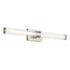 Kichler Laurene 31 Inch Linear Bath Bar Large LED with Clear Fluted Glass in Black Model: 55197BKLED