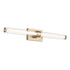 Kichler Laurene 31 Inch Linear Bath Bar Large LED with Clear Glass in Black Model: 55239BKLED
