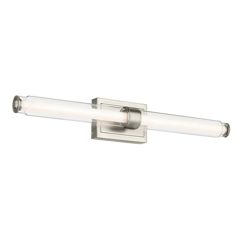 Kichler Laurene 31 Inch Linear Bath Bar Large LED with Clear Glass in Black Model: 55239BKLED