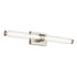 Kichler Laurene 31 Inch Linear Bath Bar Large LED with Clear Glass in Black Model: 55239BKLED