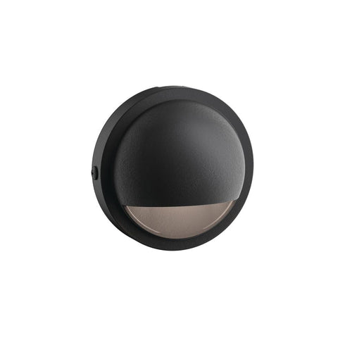 Kichler LED 12v 3000k Half Moon Deck Light Textured Model: 15764BKT30R
