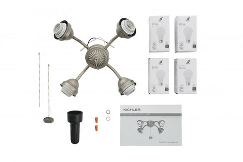 Kichler LED 4 Light Bent Arm Fitter Antique Pewter Model: 350015AP