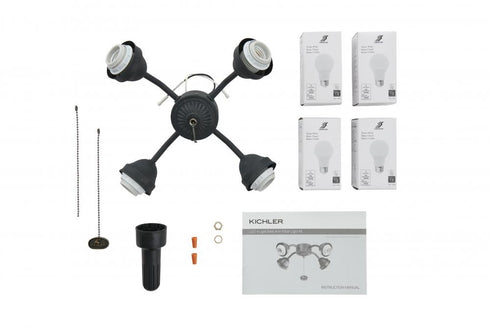 Kichler LED 4 Light Bent Arm Fitter Distressed Black Model: 350015DBK