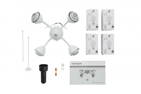 Kichler LED 4 Light Bent Arm Fitter Matte White Model: 350015MWH