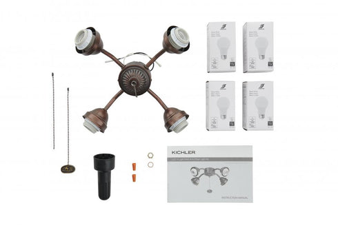 Kichler LED 4 Light Bent Arm Fitter Oil Brushed Model: 350015OBB