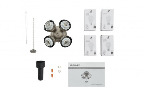 Kichler LED 4 Light Turtle Fitter Antique Pewter Model: 350210AP