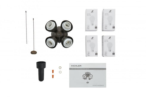 Kichler LED 4 Light Turtle Fitter Satin Natural Model: 350210SNB