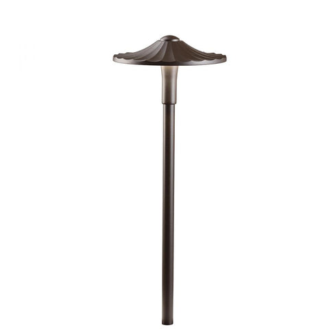 Kichler LED Flare Path Light in Textured Architectural Bronze Finish Model: 16125AZT27