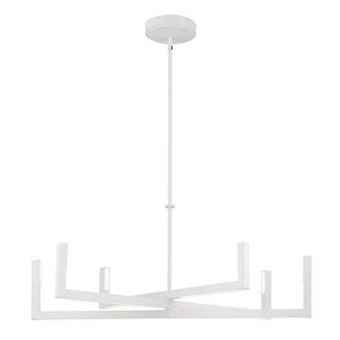 Kichler LED Priam 43.75 Inch 6 Light Chandelier In Model: 84328MBK