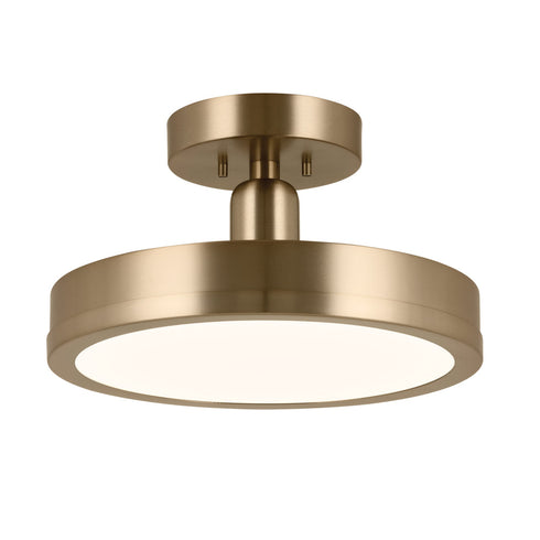 Kichler LED Riu 14.25 Inch 1 Light Semi Flush With Model: 52589BK