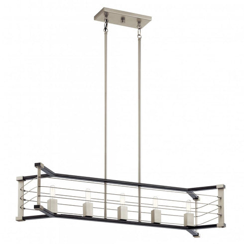 Kichler Lente 5 Light Linear Chandelier Model: 44250MOK