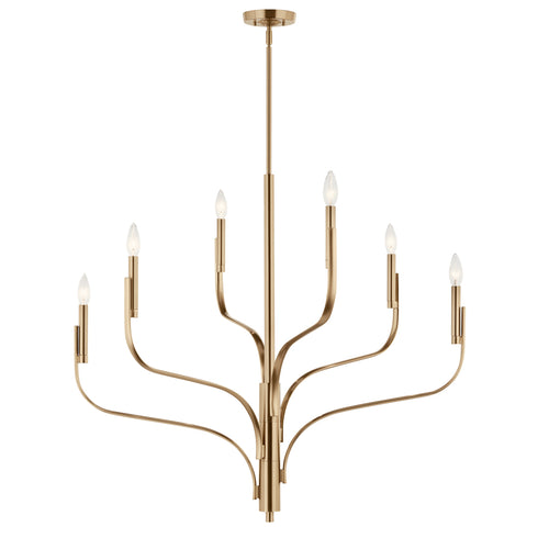 Kichler Livadia Chandelier 6 Light in Black Finish Model: 52673BK