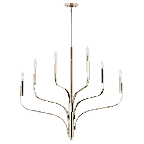 Kichler Livadia Chandelier 6 Light in Black Finish Model: 52673BK
