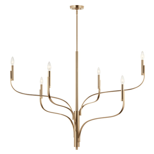 Kichler Livadia Chandelier 6 Light in Black Finish Model: 52674BK