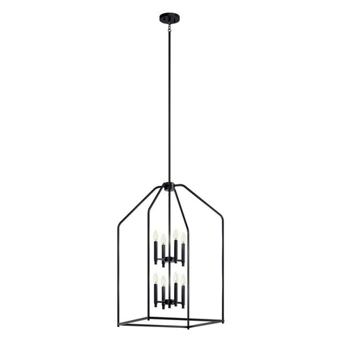 Kichler Madden Large Foyer Pendant 8 Light in Black Finish Model: 52723BK