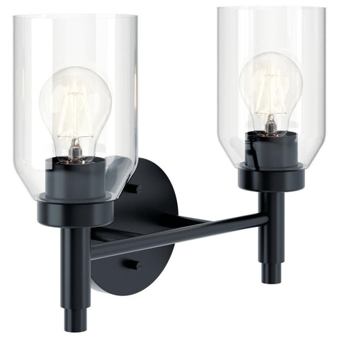 Kichler Madden Vanity 2 Light in Black Finish Model: 55184BK