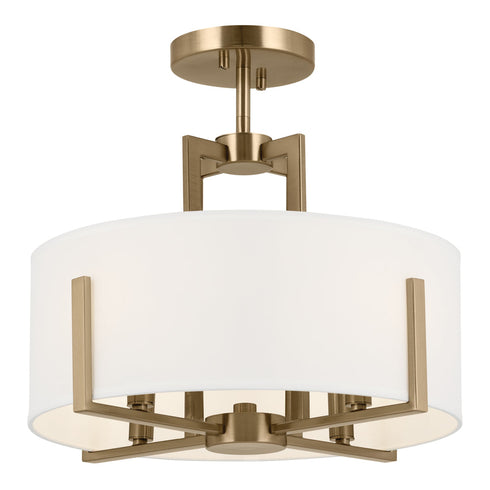 Kichler Malen 15.5 Inch 4 Light Semi Flush With White Model: 52591CPZ