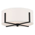 Kichler Malen Flush Mount 2 Light in Black Finish Model: 52593BK