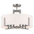 Kichler Malen Pendan Semi Flush 8 Light in Black Finish Model: 52592BK