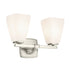 Kichler Marant 14.25 Inch 2 Light Vanity Light with Opal Glass in Black Model: 55215BK