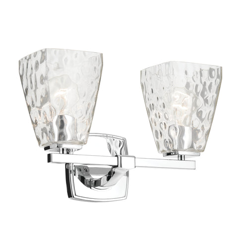 Kichler Marant 14.25 Inch 2 Light Vanity Light with Opal Glass in Black Model: 55215BK
