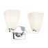 Kichler Marant 14.25 Inch 2 Light Vanity Light with Opal Glass in Black Model: 55215BK