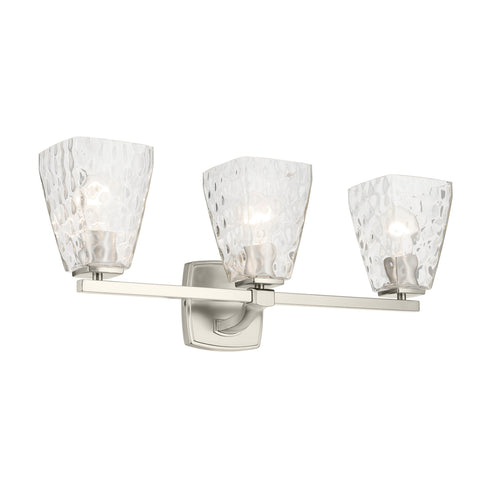 Kichler Marant 23.75 Inch 3 Light Vanity Light with Opal Glass in Black Model: 55216BK