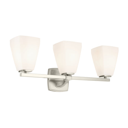 Kichler Marant 23.75 Inch 3 Light Vanity Light with Opal Glass in Black Model: 55216BK