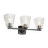 Kichler Marant 23.75 Inch 3 Light Vanity Light with Opal Glass in Black Model: 55216BK