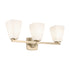 Kichler Marant 23.75 Inch 3 Light Vanity Light with Opal Glass in Black Model: 55216BK