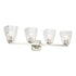 Kichler Marant 33.25 Inch 4 Light Vanity Light with Opal Glass in Black Model: 55217BK