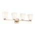 Kichler Marant 33.25 Inch 4 Light Vanity Light with Opal Glass in Black Model: 55217BK