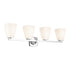 Kichler Marant 33.25 Inch 4 Light Vanity Light with Opal Glass in Black Model: 55217BK