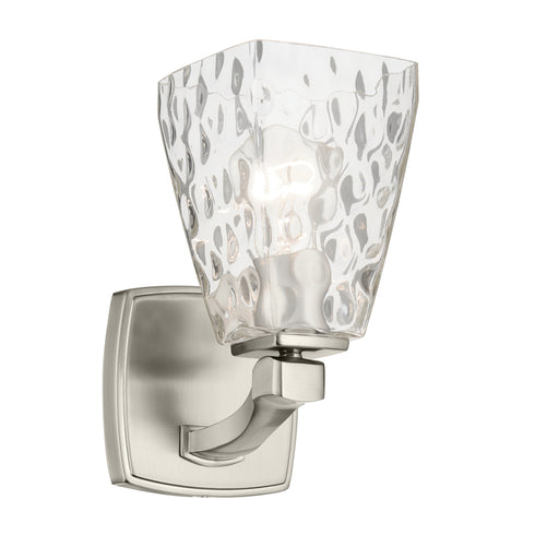Kichler Marant 9.5 Inch 1 Light Wall Sconce with Opal Glass in Black Model: 55214BK
