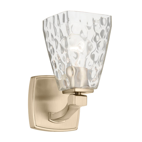 Kichler Marant 9.5 Inch 1 Light Wall Sconce with Opal Glass in Black Model: 55214BK
