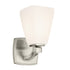 Kichler Marant 9.5 Inch 1 Light Wall Sconce with Opal Glass in Black Model: 55214BK