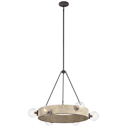 Kichler Marquee 6 Light Chandelier Model: 44295WWW
