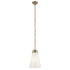 Kichler Marsailli 19 Inch 1 Light Medium Pendant with Opal Glass in Black Model: 52661BK