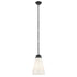 Kichler Marsailli 19 Inch 1 Light Medium Pendant with Opal Glass in Black Model: 52661BK