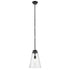 Kichler Marsailli 19 Inch 1 Light Medium Pendant with Opal Glass in Black Model: 52661BK