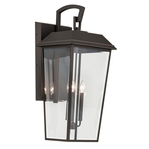 Kichler Mathus Outdoor Wall 3 Light in Black Textured Finish Model: 59121BKT