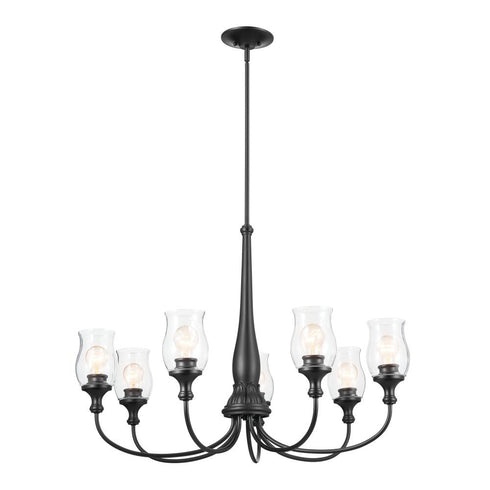 Kichler Melis 35.5 Inch 7 Light Chandelier Black Model: 52469BK