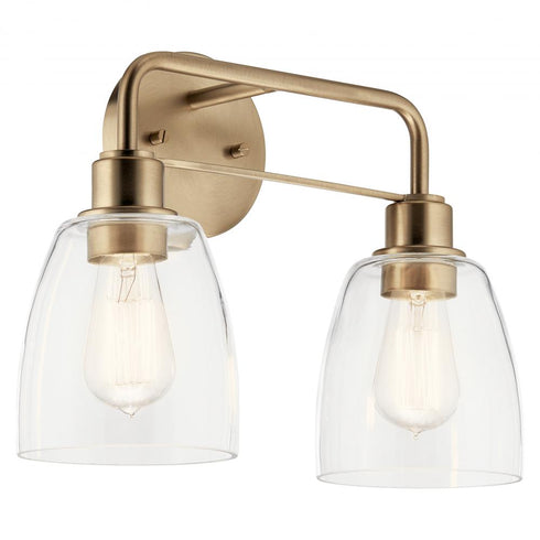 Kichler Meller™ 15 Inch 2 Light Vanity Light Model: 55101CPZ