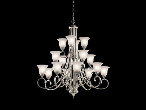 Kichler Monroe Chandelier 16 Light in Brushed Nickel Finish Model: 43192NI