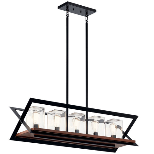 Kichler Morelle 5 Light Outdoor Chandelier Model: 49309BK