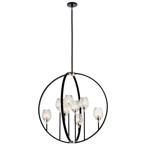 Kichler Moyra 8 Light Chandelier Model: 44240BK